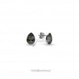 Silver earrings with Swarovski crystal -