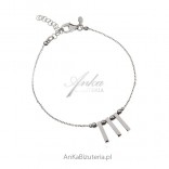 Silver bracelet with chopsticks - Italian jewelry