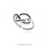 Silver ring knot - adjustable