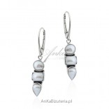 Silver jewelry - Silver earrings with white pearls
