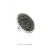Silver jewelry - silver ring with natural Surphamite