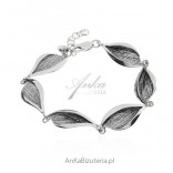Silver oxidized bracelet - beautiful silver jewelry