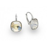 Swarovski silver earrings with Moonlight crystals - Swarovski Certificate