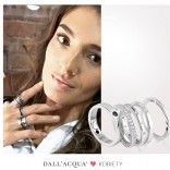 Set of silver rings with cubic zirconia - Unique jewelry