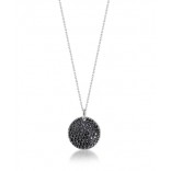 Silver necklace with black cubic zirconia - Modulo Dall'Acqua collection