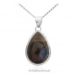 Beautiful silver pendant with natural Pietrsite - colors like from paintings by Vincent van Gogh