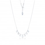 Silver necklace with delicate tags - Dall'Acqua jewelry.