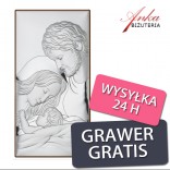 Holy Family Silver Picture Souvenir for a gift 9 * 17 cm