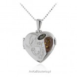 Beautiful silver box with amber
