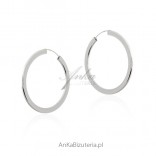 Silver earrings - MEDIUM WHEEL - fashionable silver jewelry