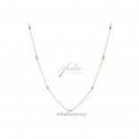 Gold-plated silver necklace with cubic zirconia