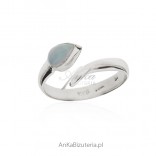 Silver ring with natural opal - beautiful.