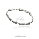 Silver bracelet oxidized from the SCARLETT collection