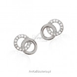 Silver earrings with cubic zirconia - beautiful jewelry