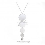 Elegant silver necklace with small circles