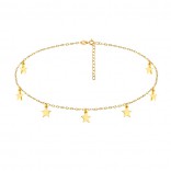 Gold-plated CHOKER necklace with stars