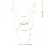 Gold-plated silver necklace 3 in 1 - Modular jewelry in 3 ways