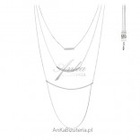 Silver 3 in 1 necklace - Modular jewelery in several ways
