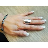 Avant-garde silver jewelry - Wide silver ring