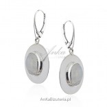 Silver jewelry with moonstone - Size S