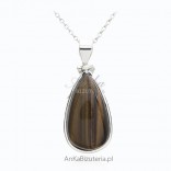 Silver pendant with a TIGER EYE