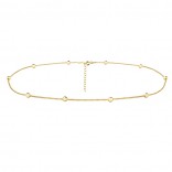 Gold-plated silver necklace with balls - CHOKER