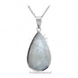 Silver pendant with a stone of happiness - KAMIEŃ KSIĘŻYCOY