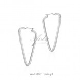 Triangles silver earrings - an interesting pattern