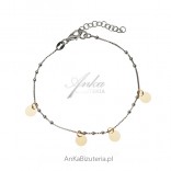 Silver and gold plated bracelet