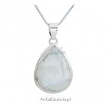 Silver pendant with moonstone BLUE MOON