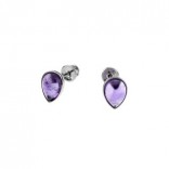 Silver earrings with amethyst The most fashionable color of the season - violet