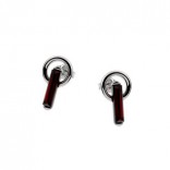 Silver earrings with cherry amber - KATY