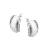 Silver earrings with satin on English clasp