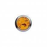 Silver pendant with EMMA amber