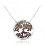 Silver necklace HAPPY TREE - beautifully glowing