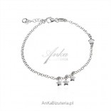 Silver jewelry Bracelet STARS