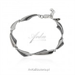 Silver oxidized jewelry Silver bracelet