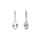 Silver jewelry Swarovski - silver gilded earrings