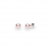 Silver earrings CLASSIC Pearl in Rose color