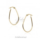 Golden earrings pr. 0.585 Classic gold jewelry
