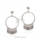 Silver earrings with HIT tassels!