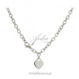 Silver necklace HEART original Italian jewelry