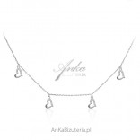 Silver heart necklace with cubic zirconia