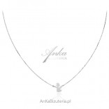 Silver necklace with angel