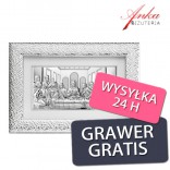 Obraz The Last Supper in a silver frame 72 cm / 47 cm