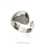 Sterling silver oxidized BRAZIL ring