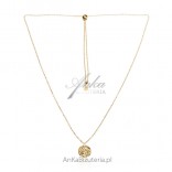 Silver gilt necklace adjustable length