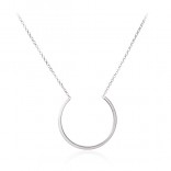 Silver necklace large semicircle - Fashionable Italian jewelry
