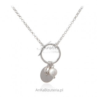 Srebrny naszyjnik z perełką - oryginalna biżuteria srebrna