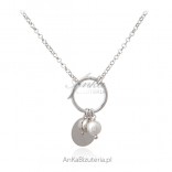 Silver necklace with a pearl - original silver jewelry